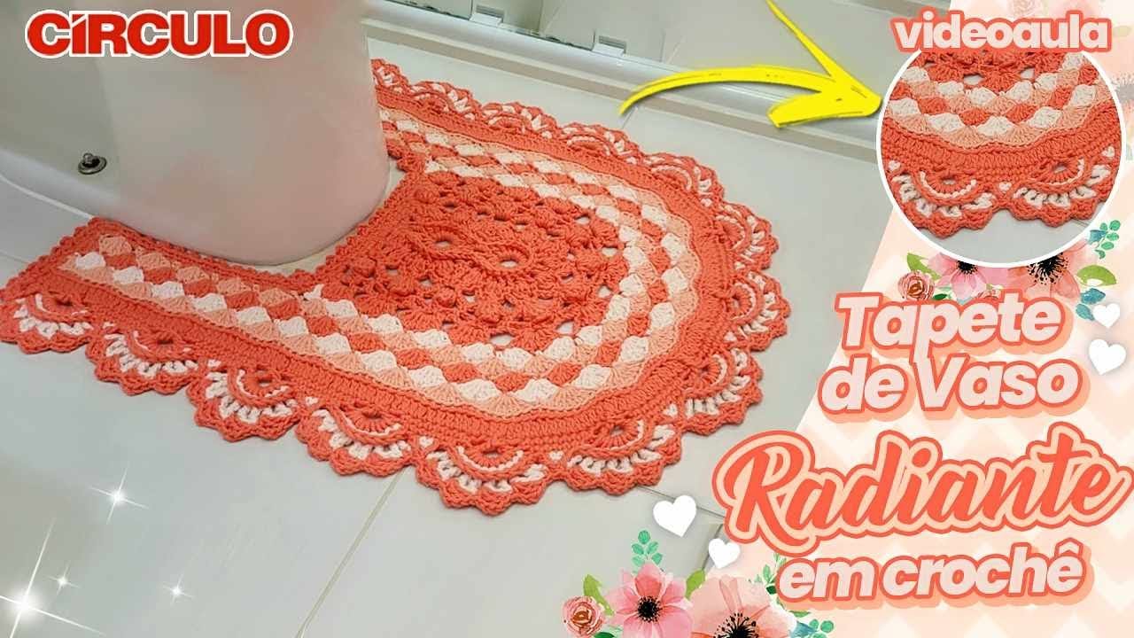 ✨ Tão lindo e DIFERENTE! Tapete de Vaso Radiante em Crochê 😍