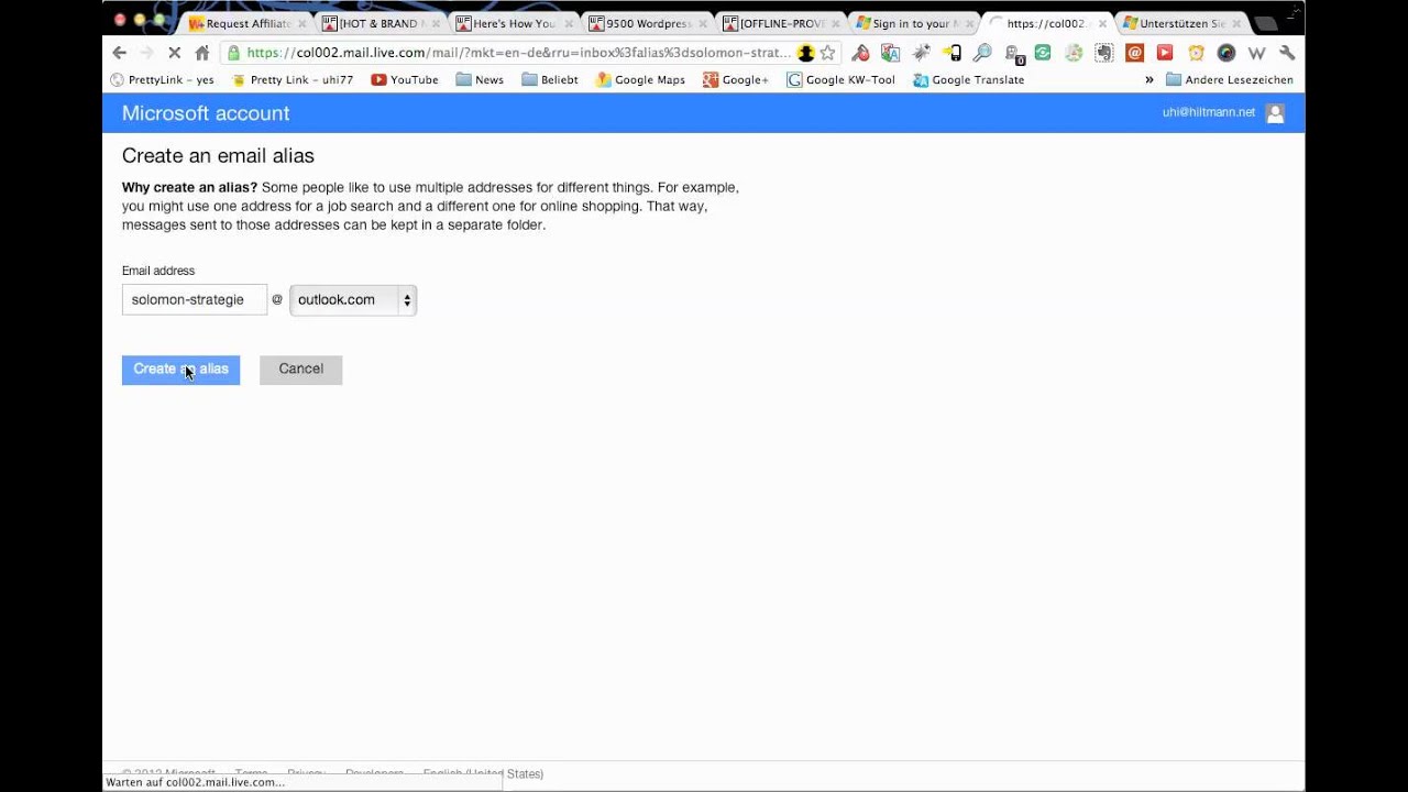KeywordAlias anlegen Tutorial YouTube