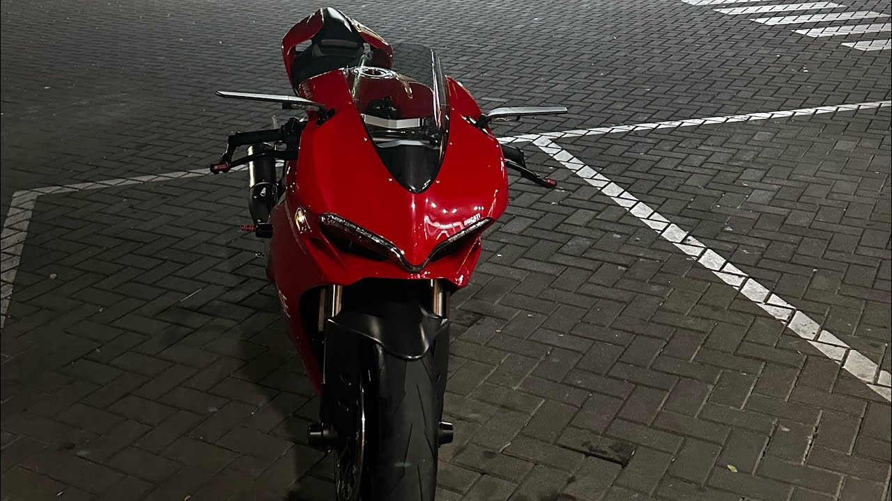 Night Ride BSD Ducati Panigale 899 959 Red and White in 4K City Ride NR