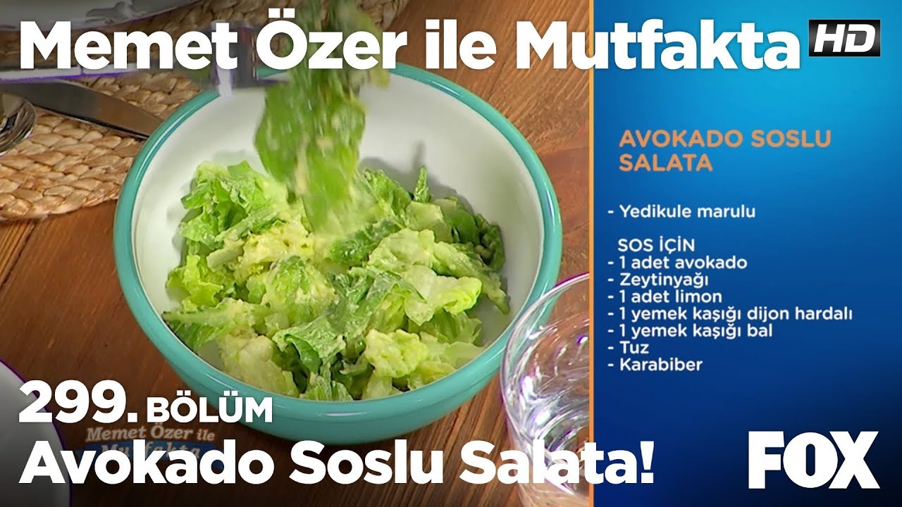 avokado soslu salata memet ozer ile mutfakta 299 bolum youtube avokado yemek tarifleri mutfak