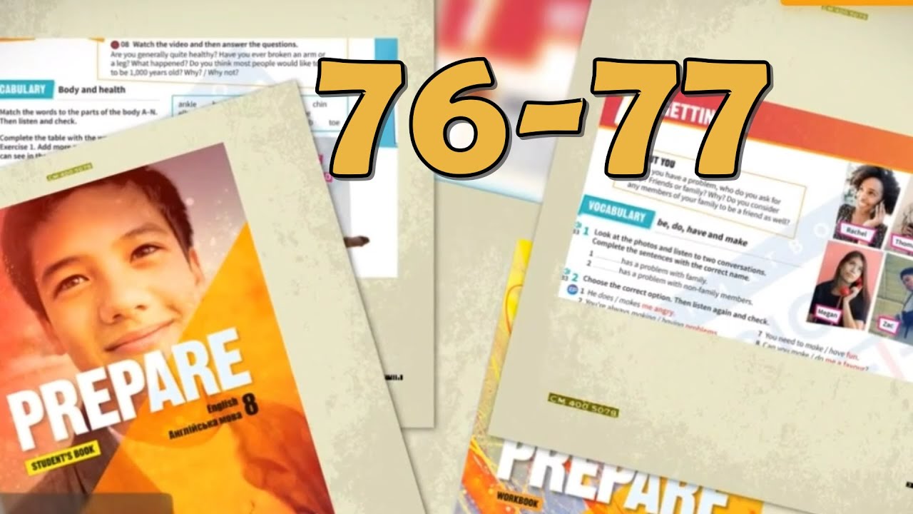 Prepare 8 НУШ Unit 13 Mixed feelings. Vocabulary. Adjectives pp.76-77 Student's Book