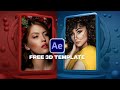 FREE After Effects 3D Template -  Cubic space (Mobile Stage) Tutorial - Free Download