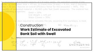 Construction-Work Estimate of Excavated Bank Soil with Swell screenshot 2