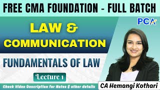 L1. Fundamentals of Law | Law & Communication | FREE CMA Foundation June 26 & Dec 26 #cma screenshot 5