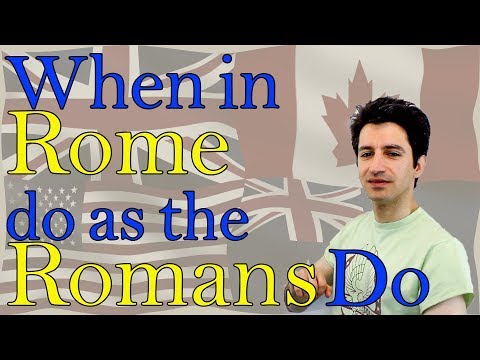 Vídeo: Què significa quan a Roma fan com els romans?