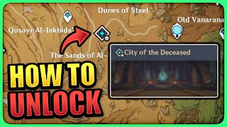 How to unlock "City of the Deceased" Domain Puzzles Genshin Impact 3.4 Desert of Hadramaveth