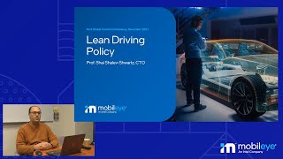 Mobileyes Lean Driving Policy by CTO Prof. Shai Shalev-Shwartz