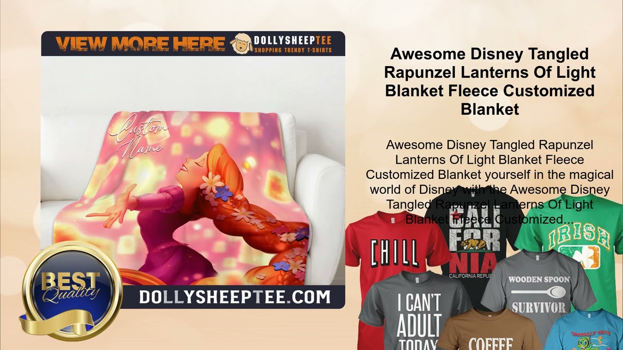 Awesome Disney Tangled Rapunzel Lanterns Of Light Blanket Fleece Customized Blanket