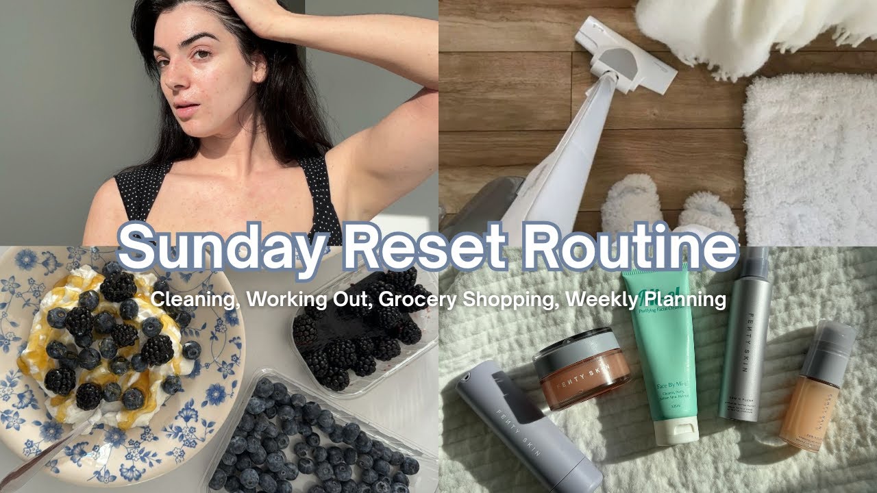 Sunday Reset Routine! Cleaning, Workout, Grocery Shopping, Weekly Planning