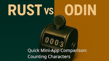Rust vs Odin: How Different Are They REALLY? (Mini-App Build Walkthrough)