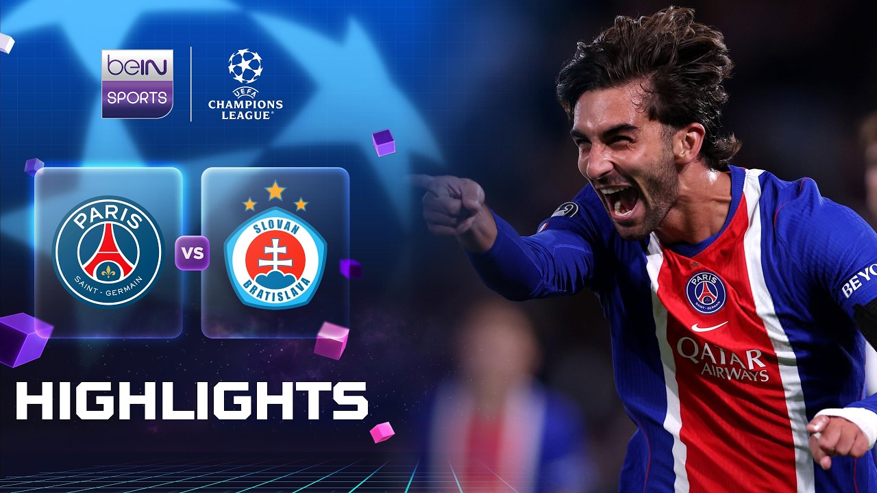 Paris Saint-Germain 6-1 SK Slovan Bratislava | Champions League 26/27 Match Highlights