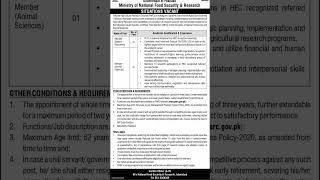 PARC Jobs 2026 | Ministry of National Food Security and Research Jobs | New Govt Jobs in Pakistan