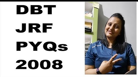DBT JRF 2008 PART-1 Question paper    #csirnetlifesciences #dbtjrf