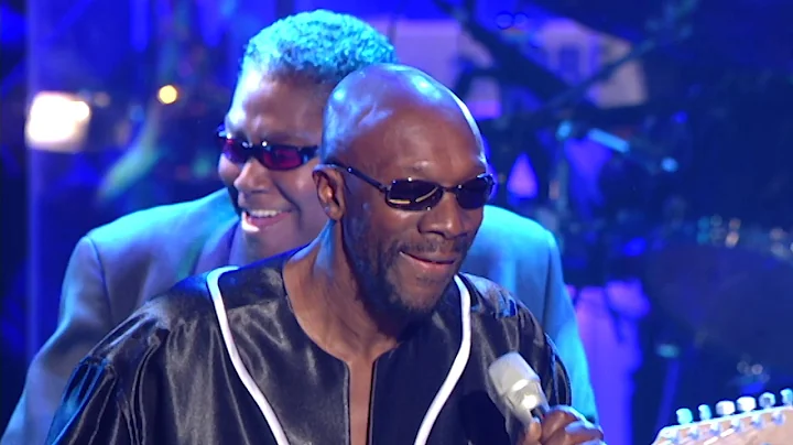 Isaac Hayes performs "Shaft" at the 2002 Rock & Ro...