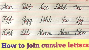 How to join cursive letters | Cursive Joining capital letter to lower case letters | For beginners