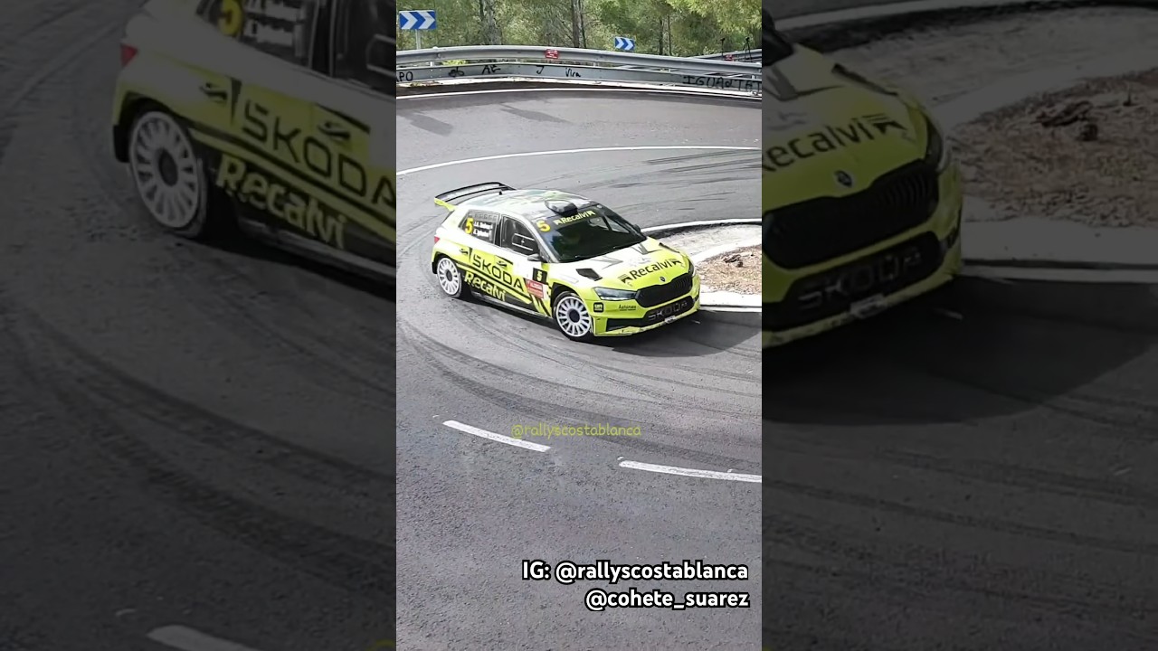 Škoda Fabia RS Rally2 Glides Through Hairpin Corners | 