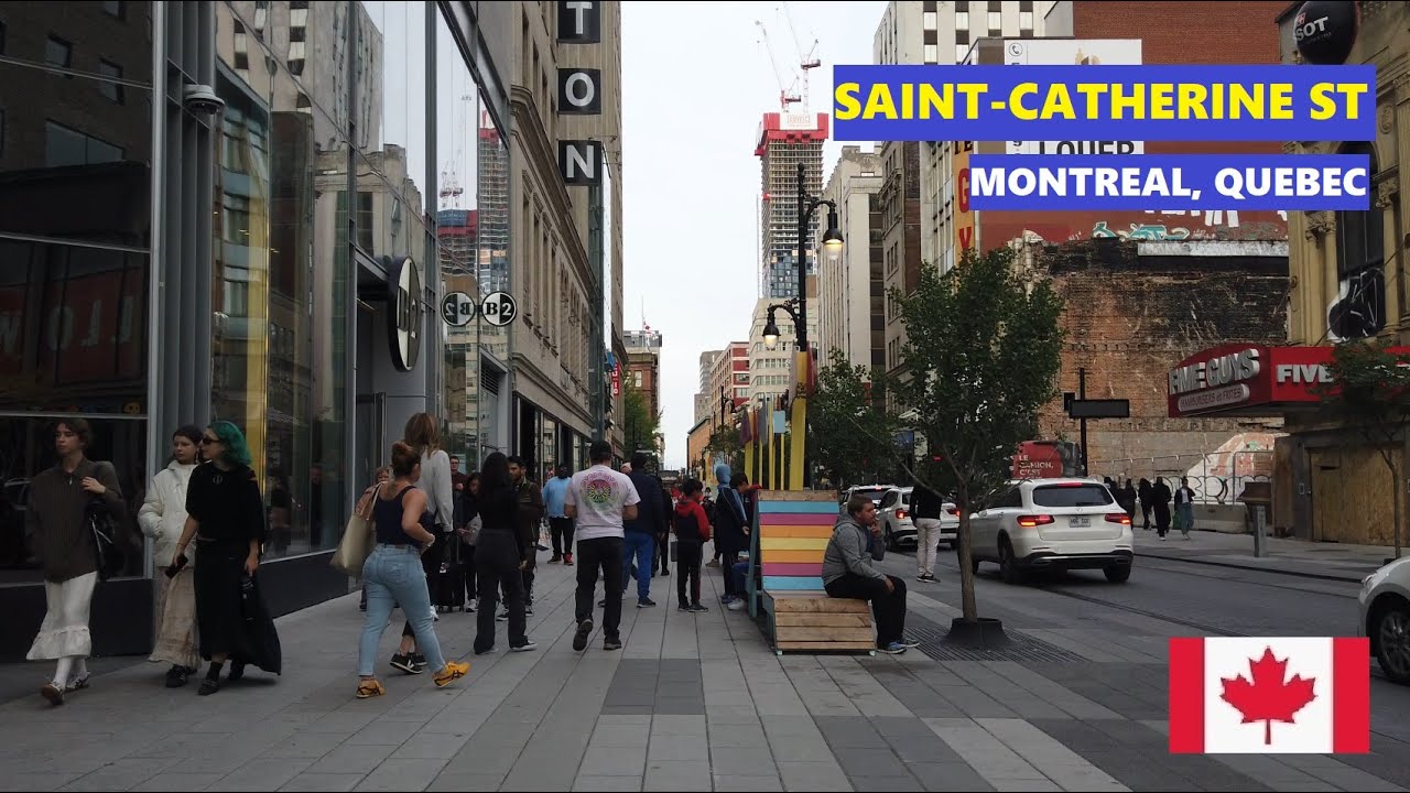 Downtown Montreal | Saint-Catherine Street | Walking Tour 2022 (4K ...