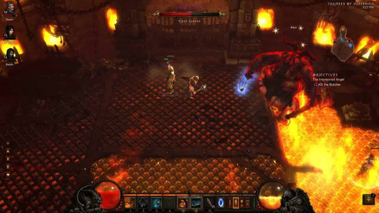Diablo III The Butcher Boss Fight (Barbarian, Public Game) YouTube