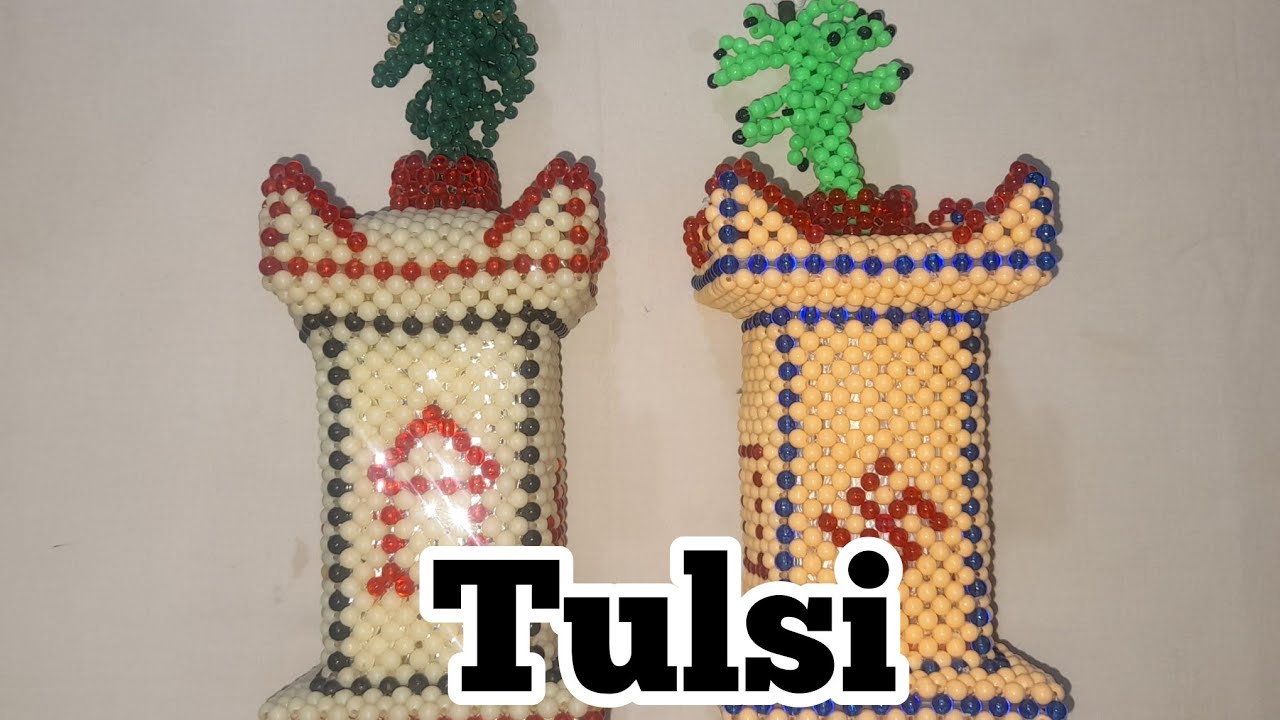how to make tulsi with pearl|how make tulsi  from beads|| PART 1 @seemacreation15