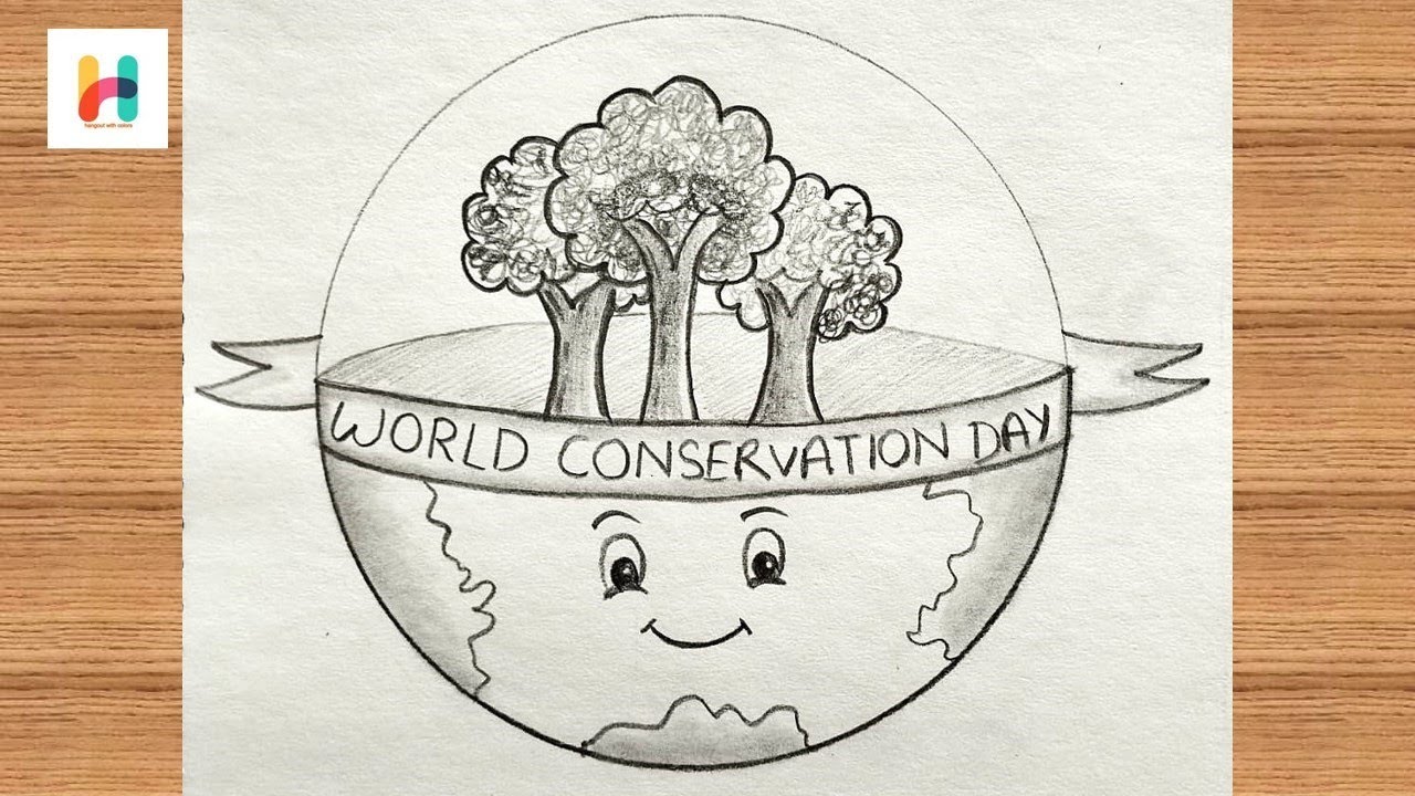 World conservation day drawing easy