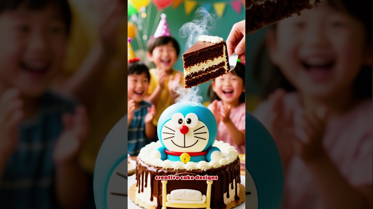 Doraemon Chocolate Cake Making | Creative Cartoon Cake Design Step by Step