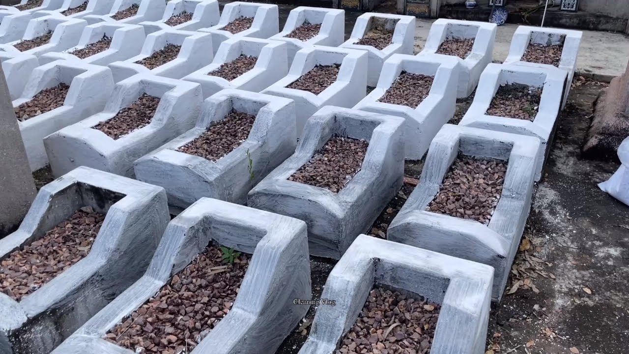 The entire process from start to finish of beautifying 50 children's graves in the cemetery grounds