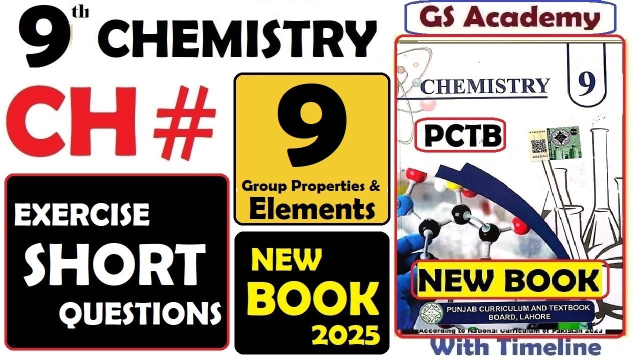 Exercise Short Questions | Chapter 9 | Group Properties and Elements | Class9 Chem | 9th Chemistry