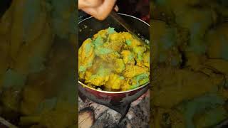 Cooking chicken outdoors in a wood fire | camping and food | outdoor cooking| Bahrain summer
