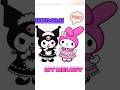 Kuromi Vs My Melody Drawing #shortsfeed #shorts #shortvideo #drawing #mymelody #kuromi #satisfying