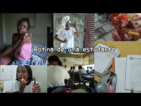 Rotina de uma estudante📚~arruma-se comigo,escola,supermercado,atividade da escola..