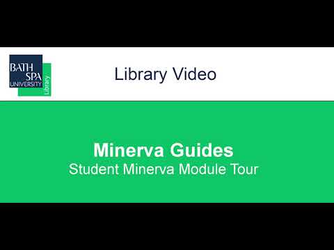 Minerva Guides:  Module Tour