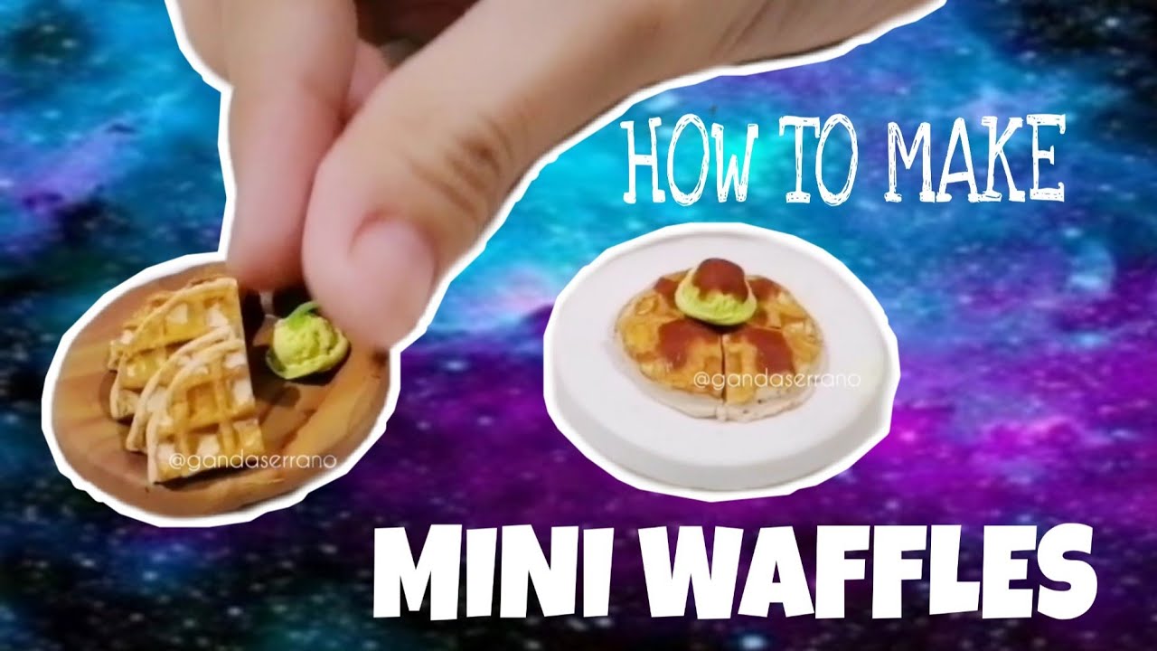 MINIATURE FOOD WAFFLES | POLYMER CLAY TUTORIAL | CLAY ART