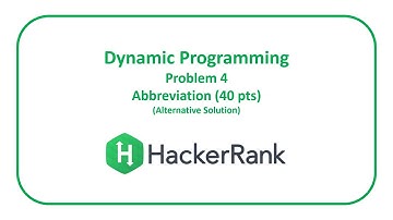 HackerRank Dynamic Programming 4 - Abbreviation (Alternative)
