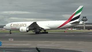 Emirates Skycargo Boeing 777-200 A6-Efm Taxing Madrid Barajas Lemd