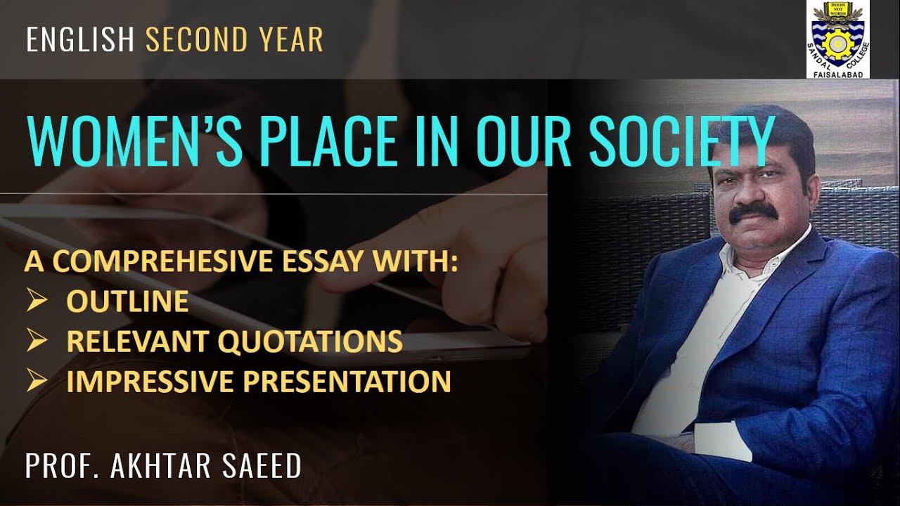 WOMEN'S PLACE IN OUR SOCIETY Essay in English With Quotations for 2nd ...