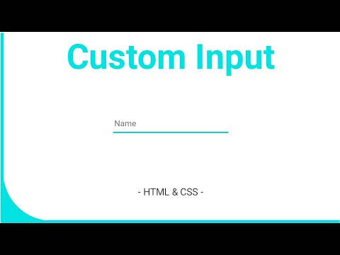 How to customise Input using HTML and CSS