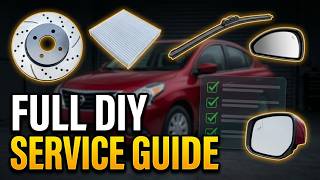 How to replace Brakes, Rotors, Cabin Filter & Spot Mirror - 2018 Nissan Versa DIY Repair