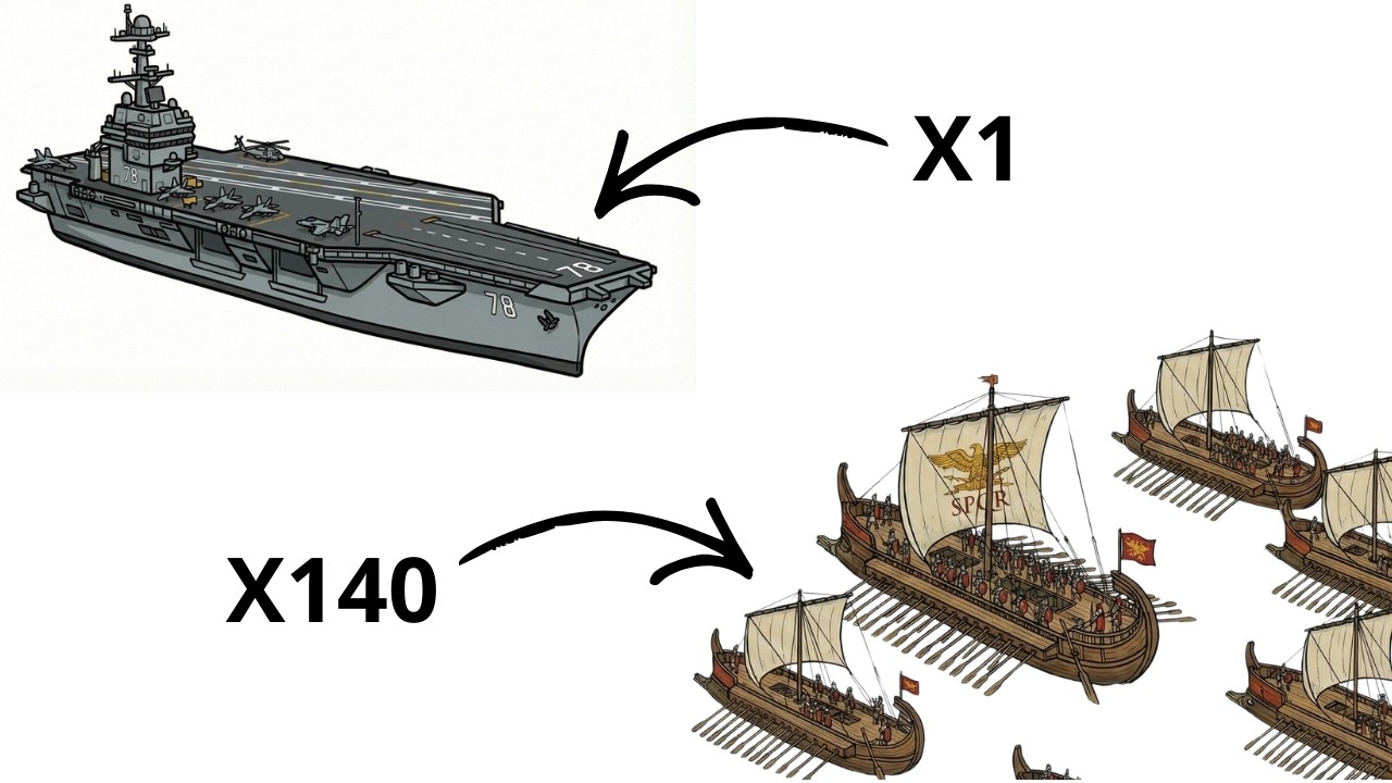 What If a Modern Aircraft Carrier Fought the Roman Empire?