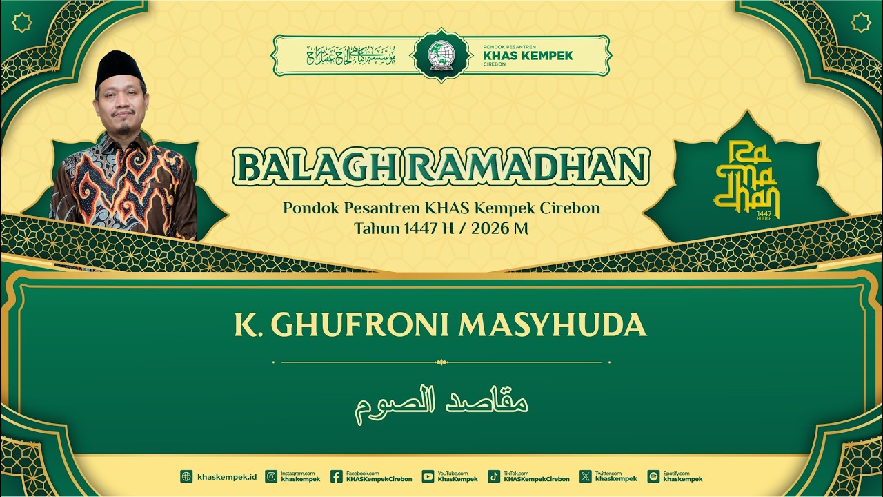 🔴 [LIVE] NGAJI RAMADHAN | KITAB MAQOSHIDUS SHOUM| BERSAMA K GHUFRON MASYHUDA