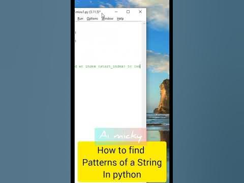 How to find pattern of a string in python program🔥, that provide by ...
