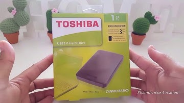 Toshiba Canvio Basics 1TB USB 3.0 Hard Drive Unboxing