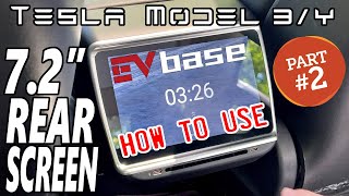 Tesla Model 3/Y - 7.2" Rear Seat Display - Part 2 How To Use