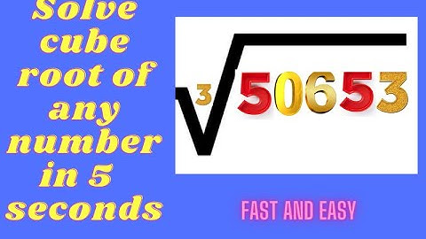 FIND CUBE ROOT OF ANY NUMBER WITHIN 10 SECONDS || 100% GUARANTEE