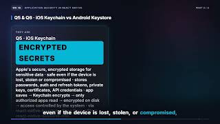Secure Storage, iOS Keychain & Android Keystore | React Native Interview (15.3)