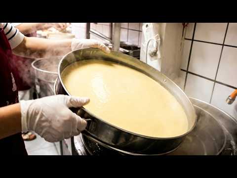 China Street Stall POV: Giant Steamed Rice Noodles Making!