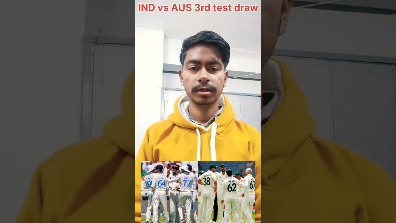 India vs Australia 3rd test match draw 