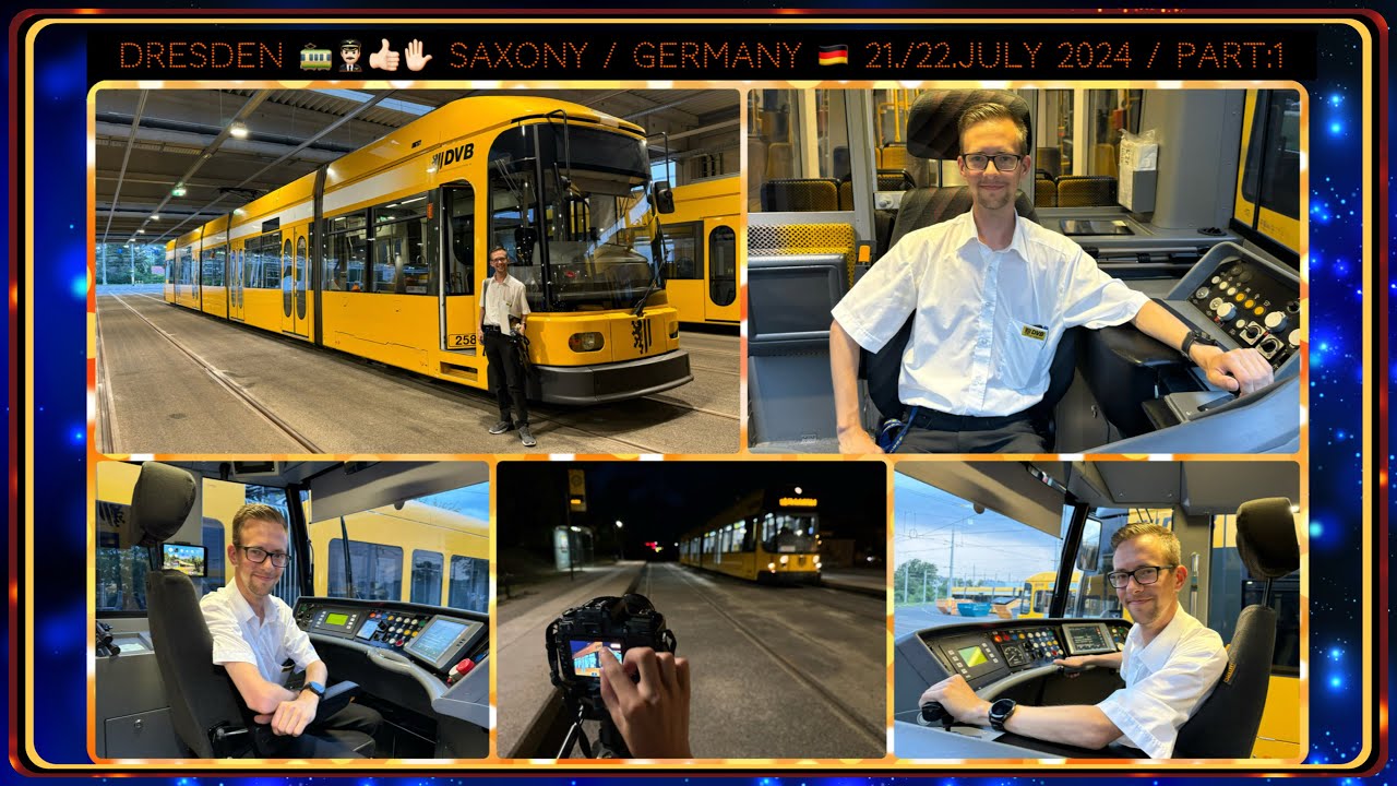 Tram-Überführungsfahrten mit Dominik / Teil:1 / Dresden, Juli 2024 / Tram transfer ride with Dominik