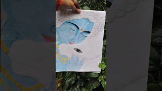 Sri Krishna colourful drawing...              #viral #art #colourful