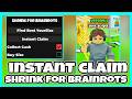 Shrink For Brainrots Script OP | INSTANT CLAIM, AUTO FARM