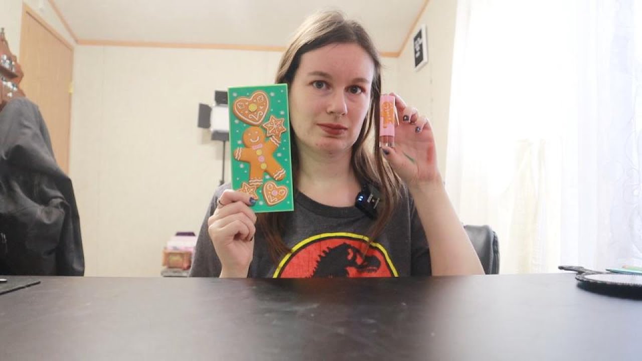 I Heart Revolution Tasty Gingerbread palette & Lipstick try on/review